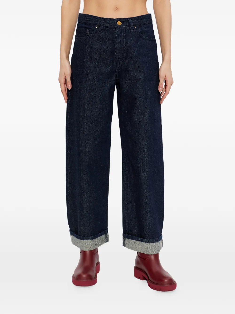 Moncler Broek met cuffs Blauw