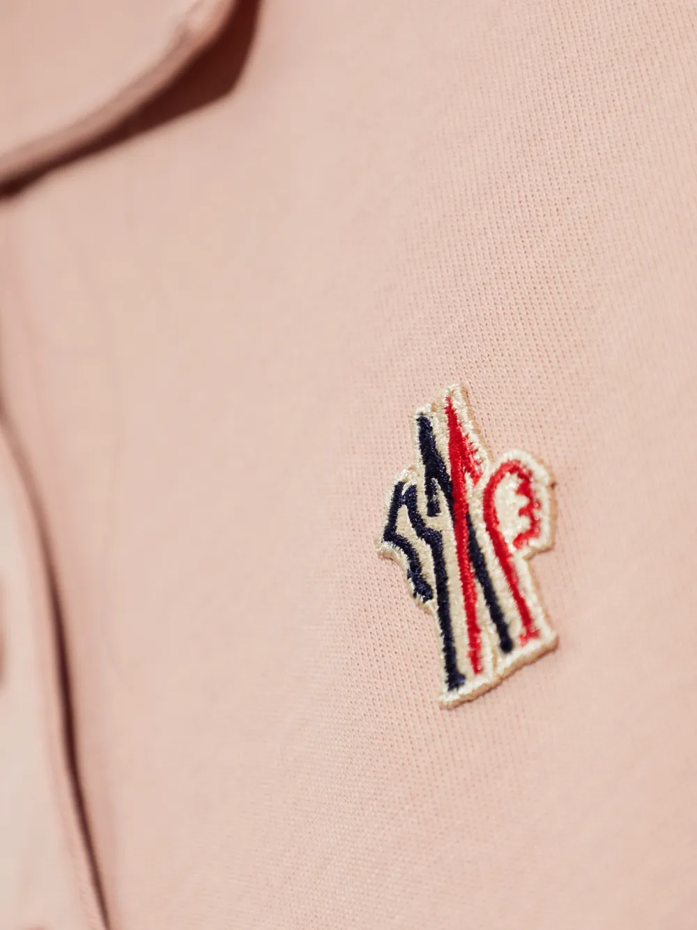 Moncler Grenoble Poloshirt met logopatch Beige