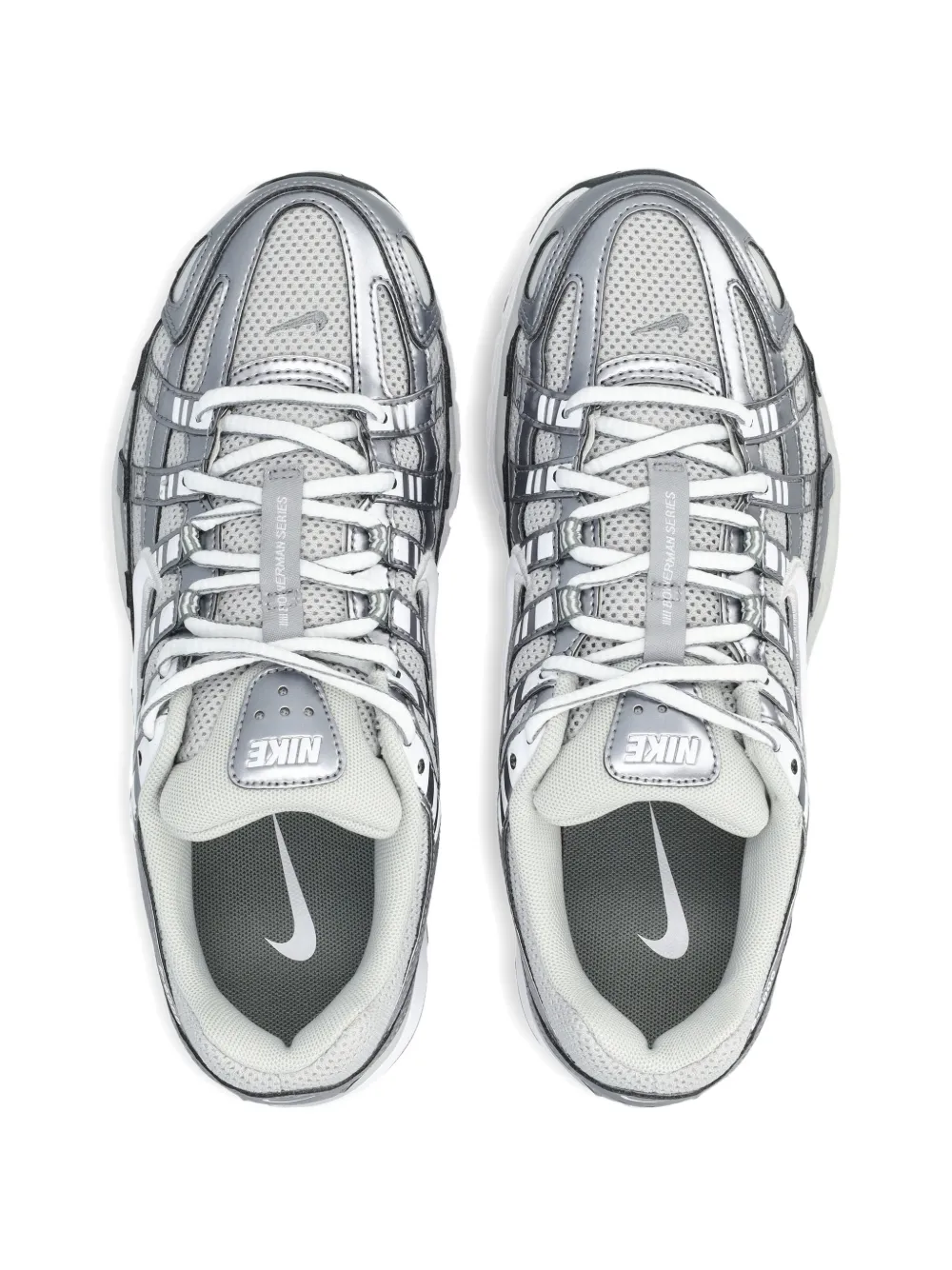 Nike P-6000 metallic sneakers Zilver