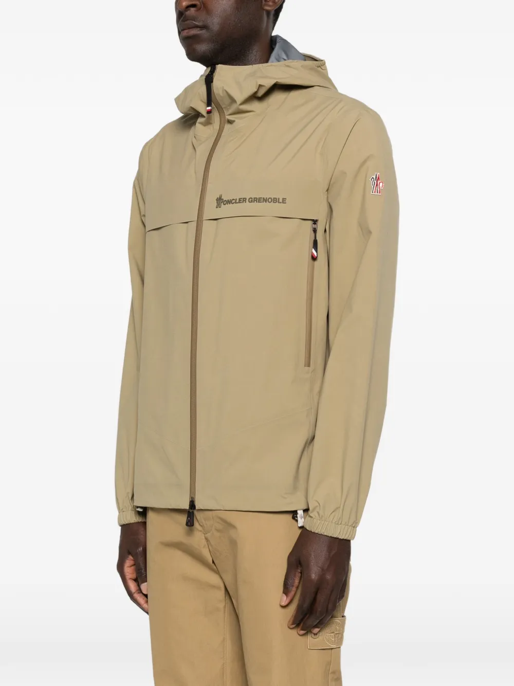 Moncler Grenoble Jack met capuchon en rits Beige