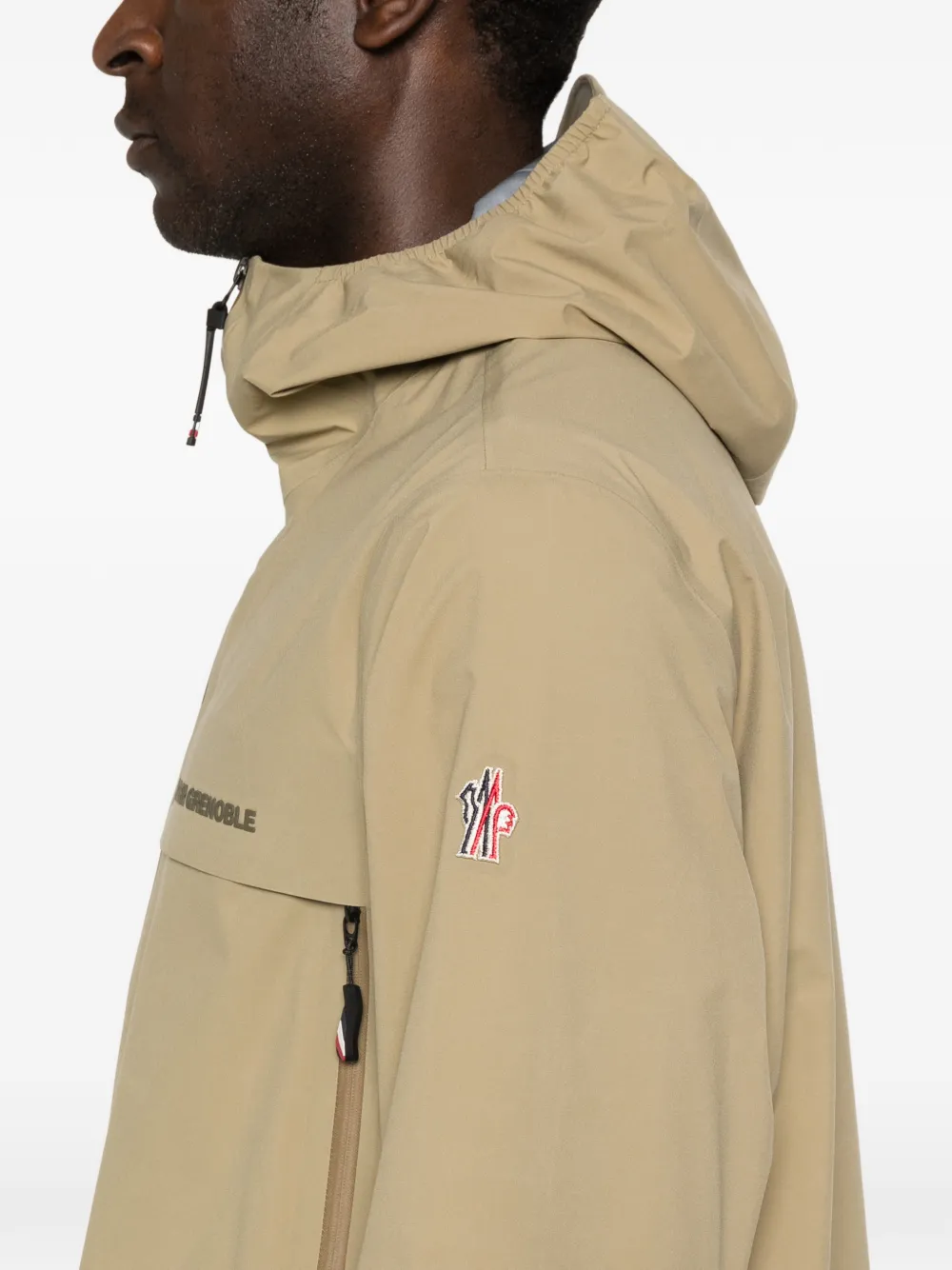 Moncler Grenoble Jack met capuchon en rits Beige