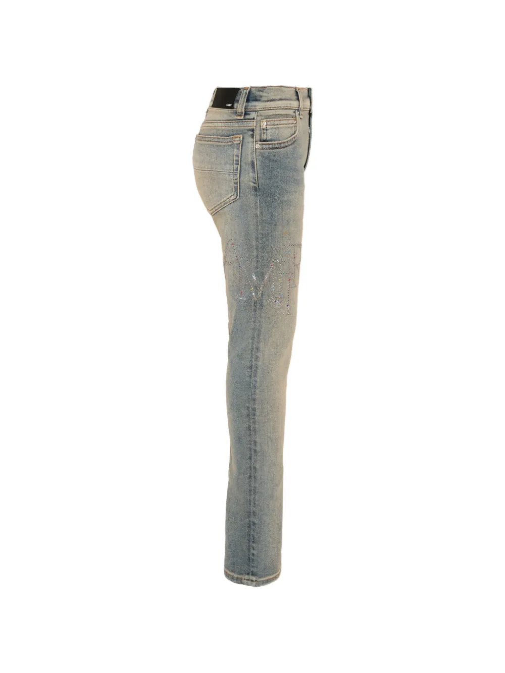  Amiri Kids Logo Denim Jeans - Blue 