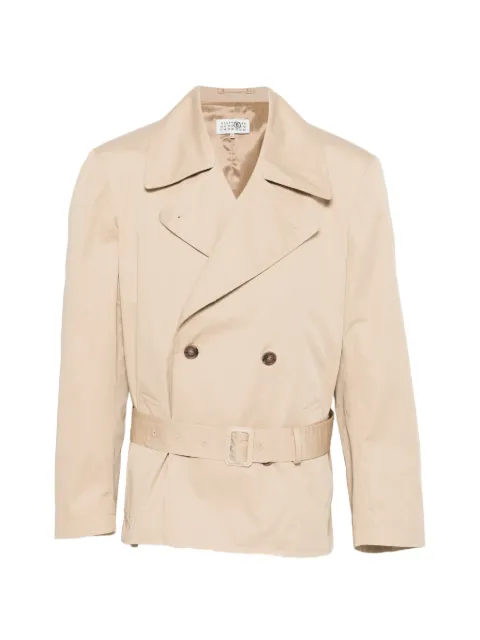 Maison Margiela chamarra con doble botonadura y cinturón