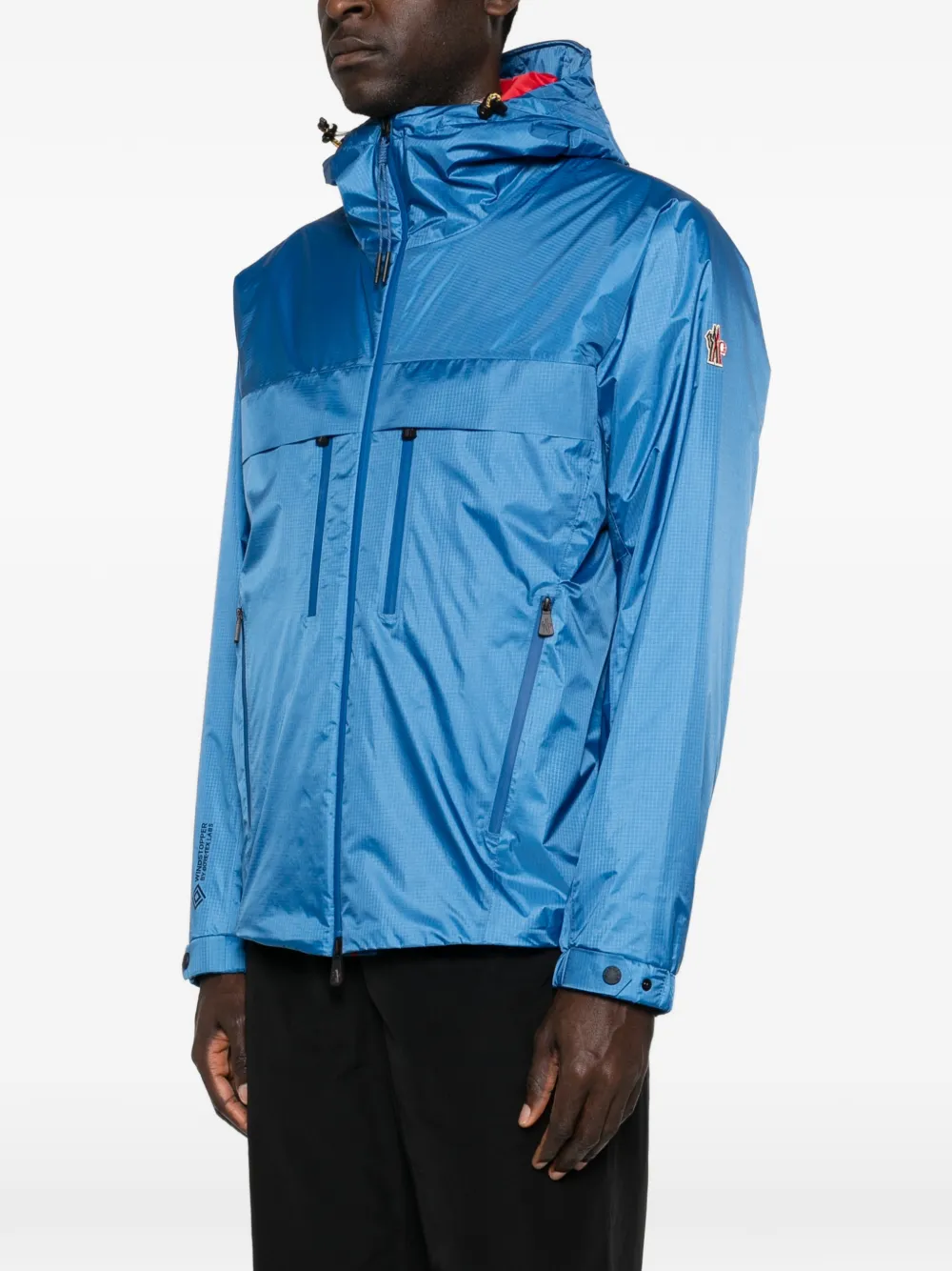 Moncler Grenoble Jack met capuchon en rits Blauw