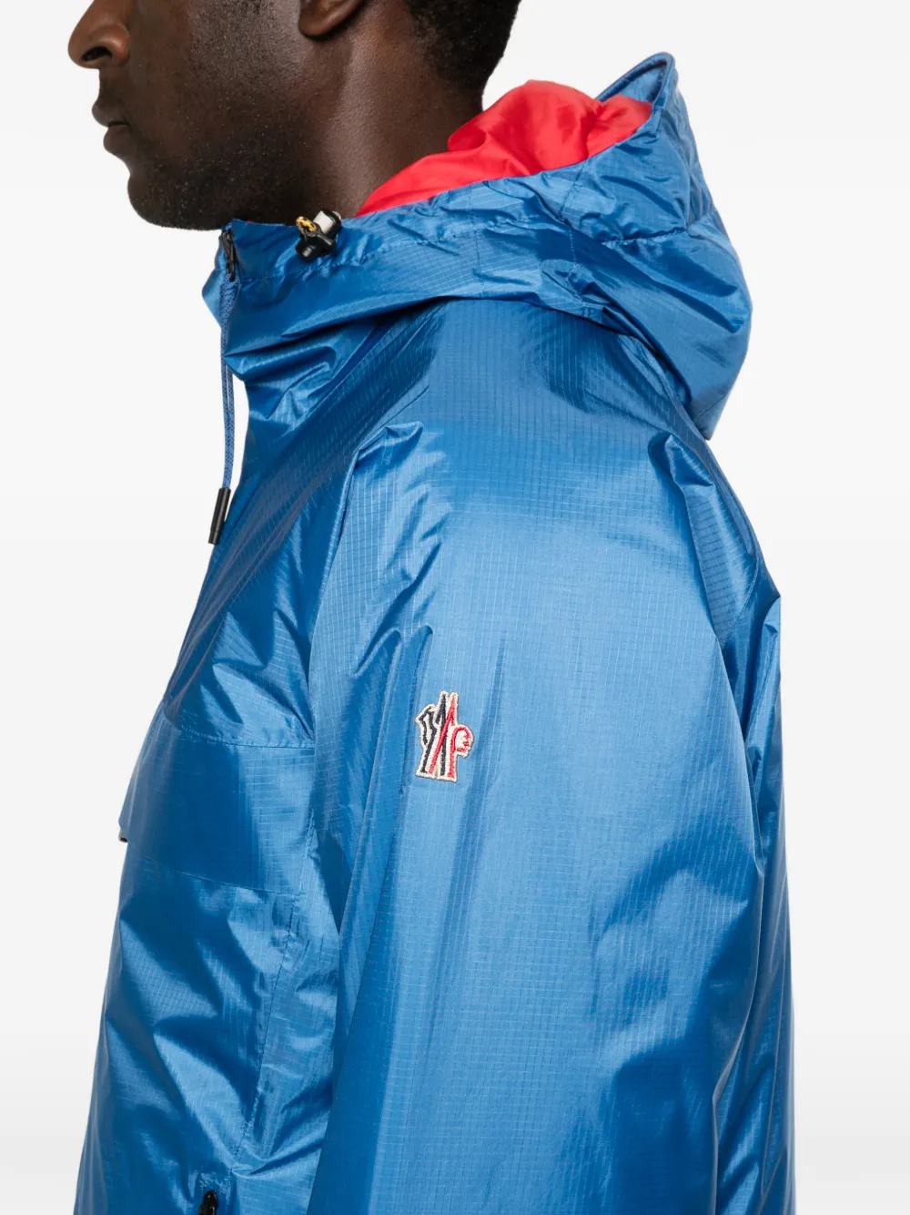 Moncler Grenoble Jack met capuchon en rits Blauw