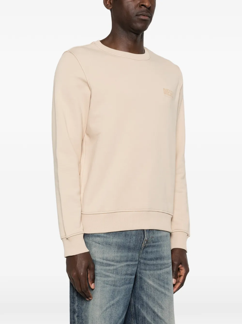 Diesel Sweater met logo Beige
