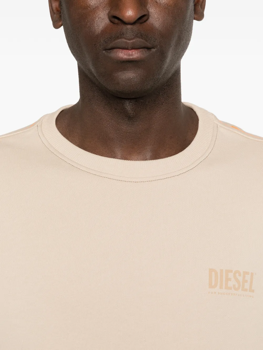 Diesel Sweater met logo Beige