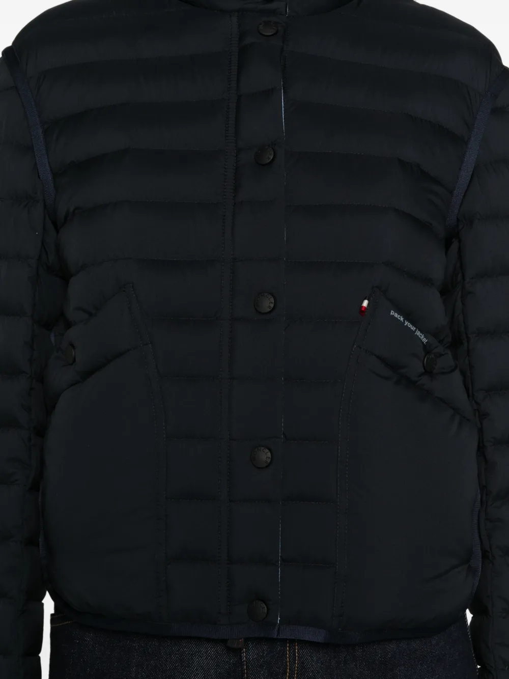 Moncler Grenoble Madulains gewatteerd jack met knopen Blauw