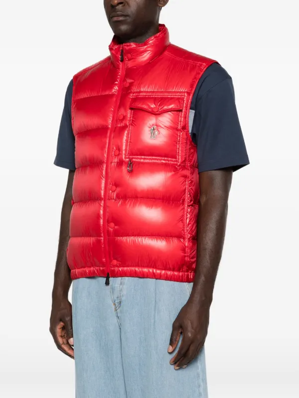 Moncler Grenoble Uychi logo-patch Puffer Gilet | Red | FARFETCH AO