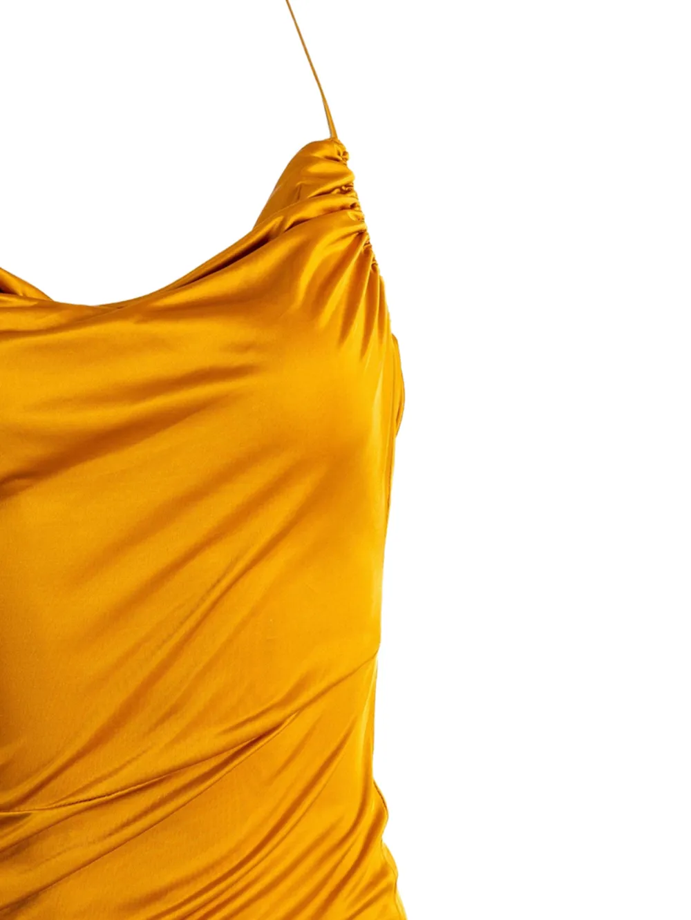  Atlein Ruched Mini Dress - Yellow 