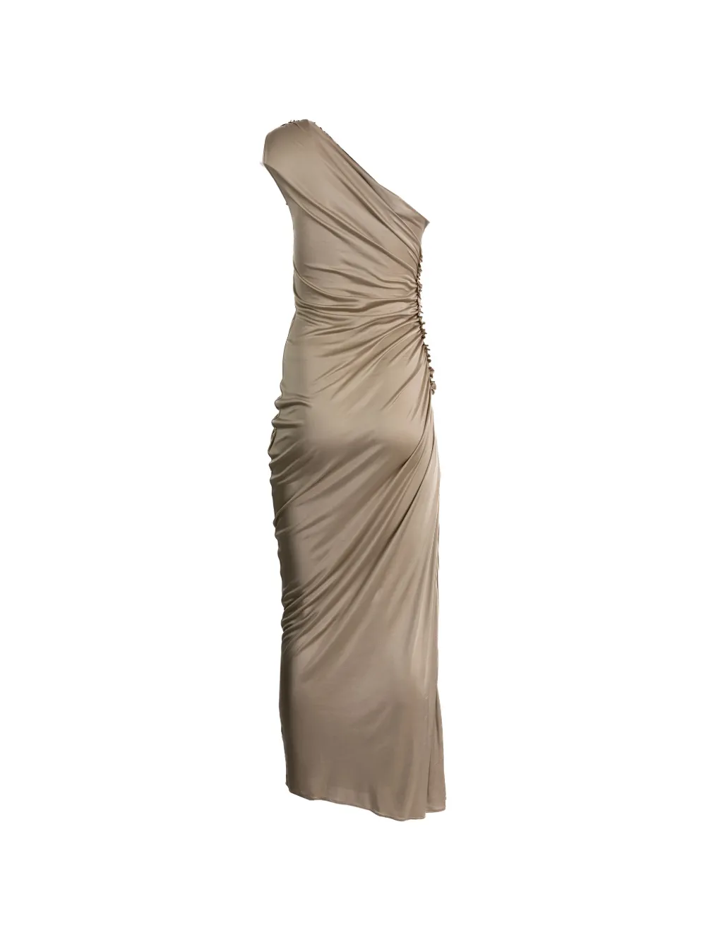  Atlein One-shoulder Draped Dress - Neutrals 