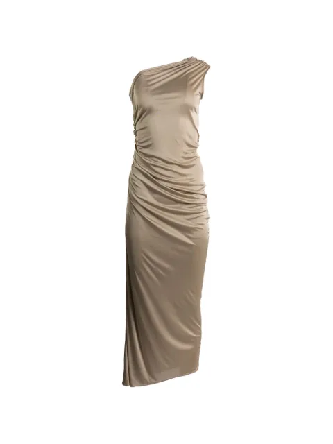 Atlein one-shoulder draped dress