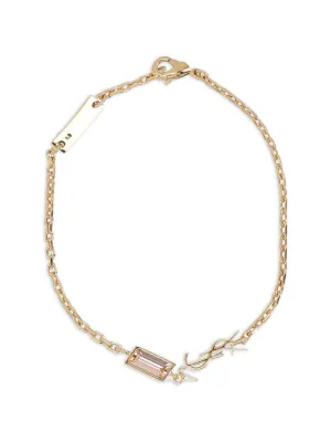 Saint Laurent Cassandre heart-charm Bracelet | Gold | FARFETCH