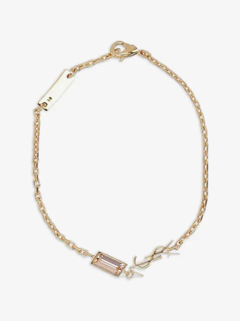 Saint Laurent logo-charm bracelet