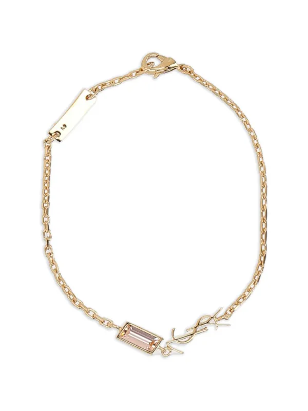 Saint Laurent ロゴチャーム ブレスレット | ゴールドトーン | FARFETCH JP