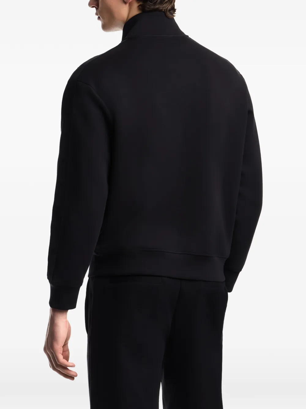 Emporio Armani Sweater met rits Zwart
