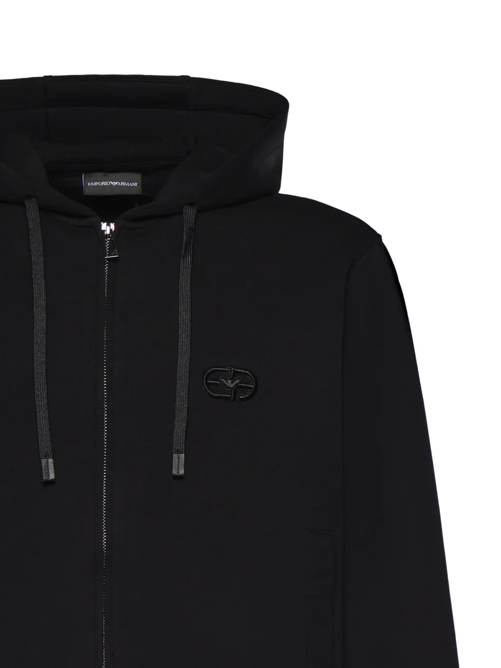 Emporio Armani Hoodie met rits Zwart