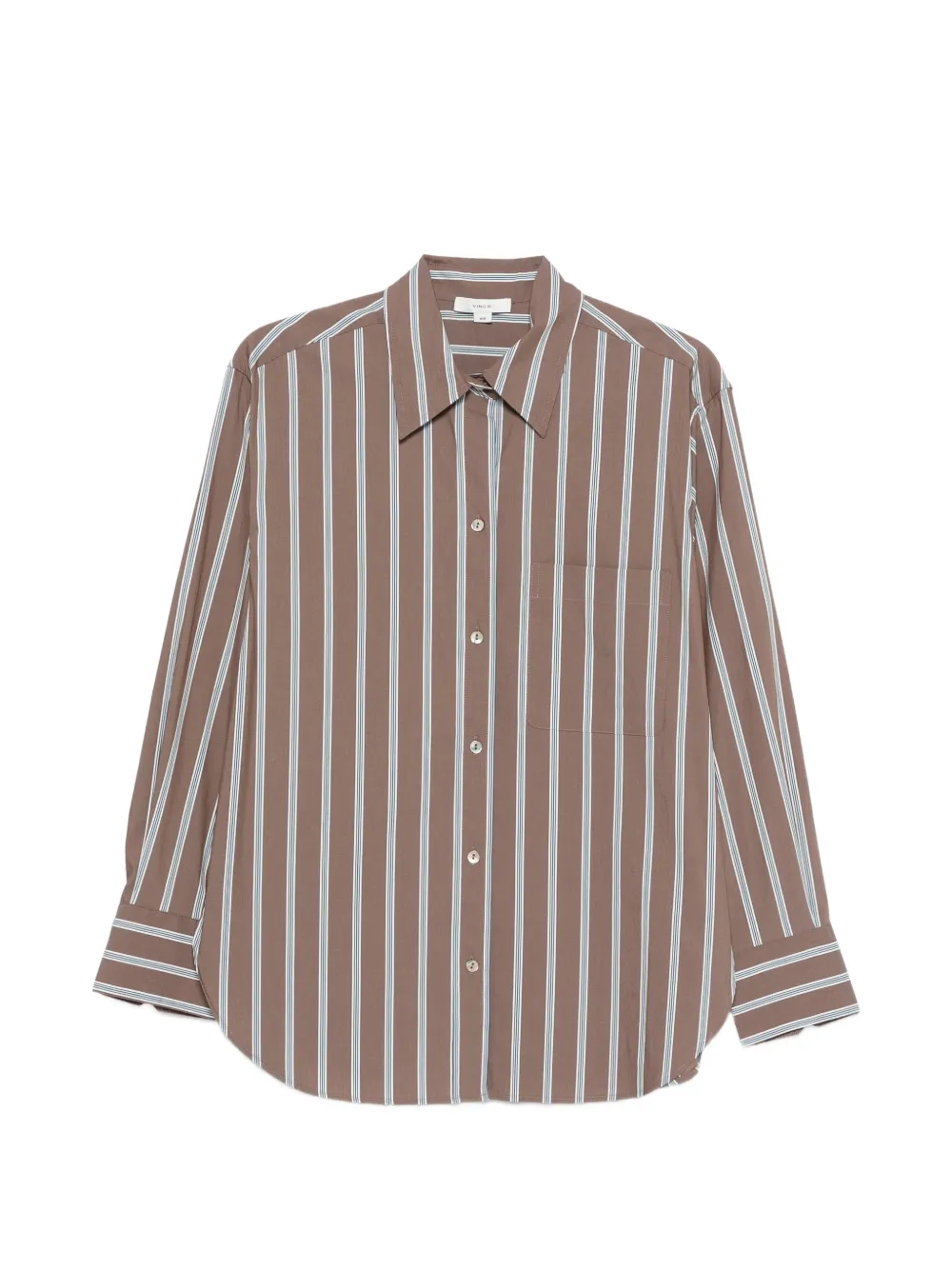 Vince striped pocket shirt - Marrone