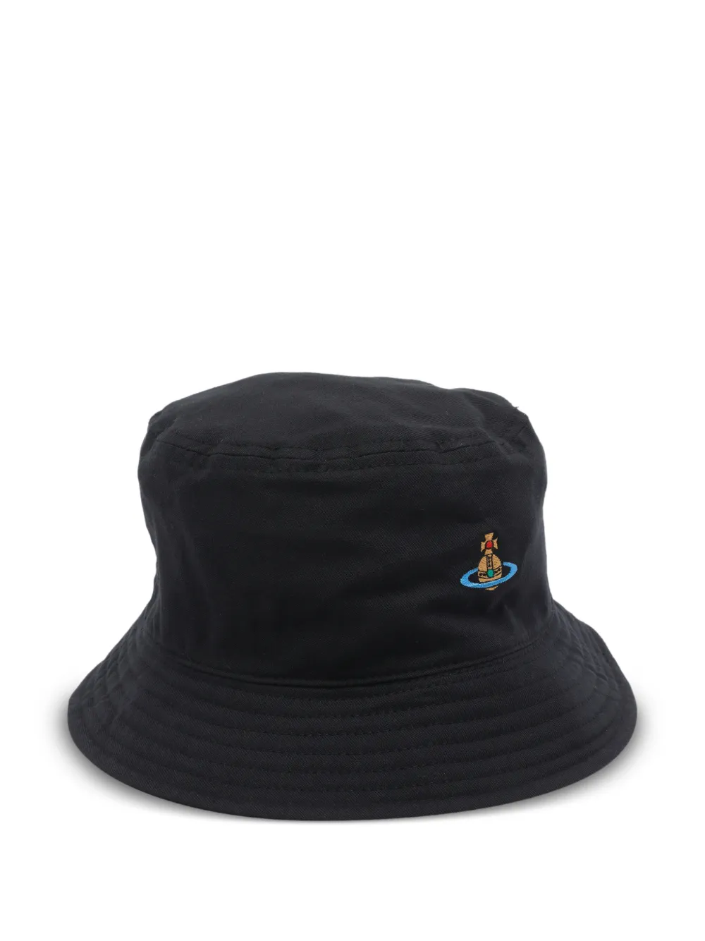 Vivienne Westwood Orb embroidered bucket hat - Nero