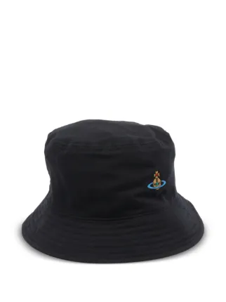 帽子 Vivienne Westwood MUD ORB BUCKET BLACK Vivienne Westwood Orb Embroidered Bucket Hat | Black | FARFETCH UK