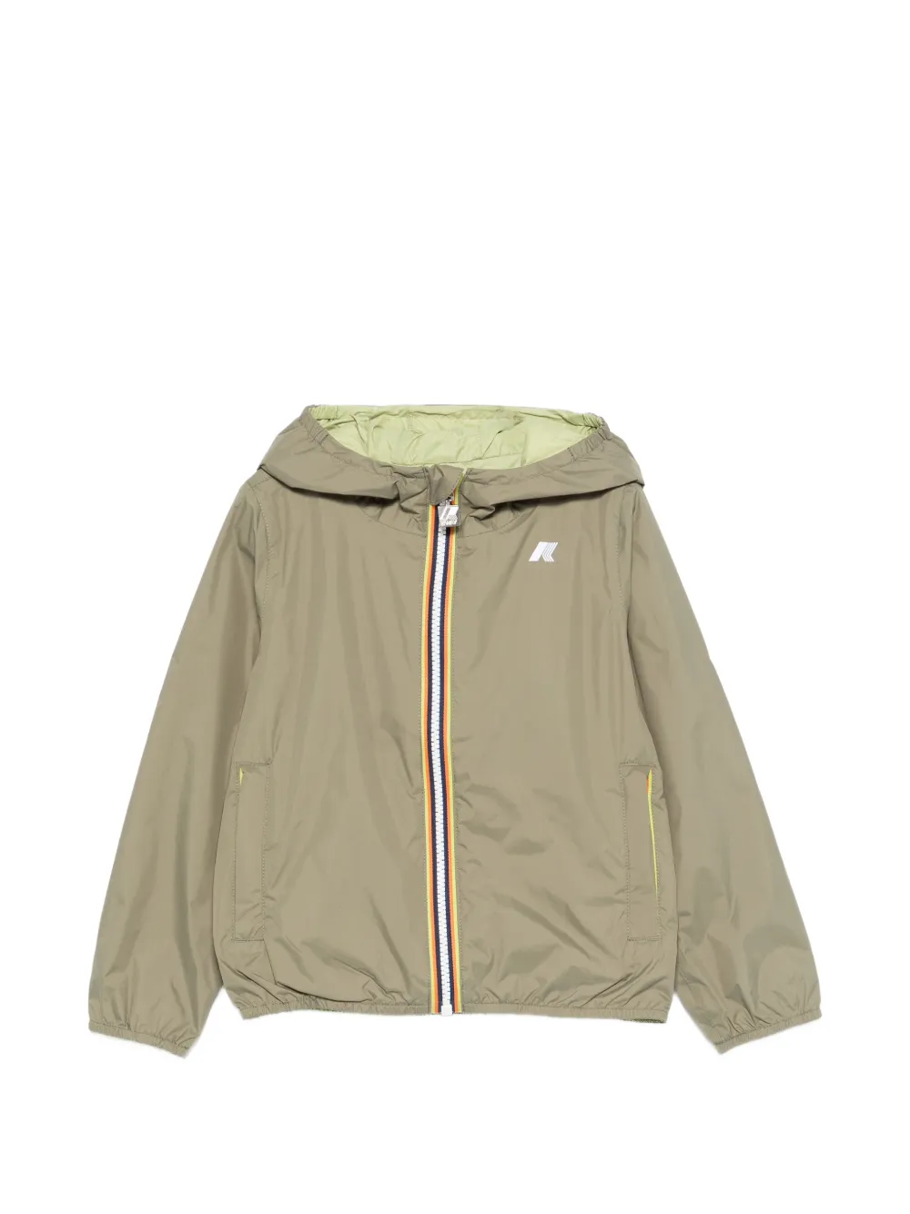 K Way Kids zip-fastening hooded jacket - Verde