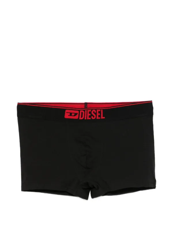 Diesel Umbx-Damien Logo Waistband Bosers (set Of three) | Black