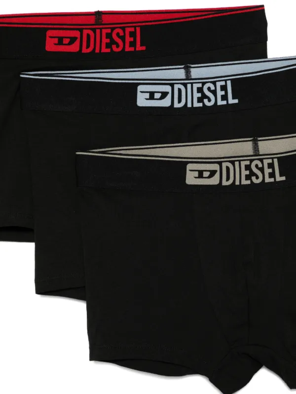 洗練されたデザイン　DIESEL　UMBX-DAMIEN BOXERS M 2点 Diesel Umbx-Damien Logo Waistband Bosers (set Of three) | Black