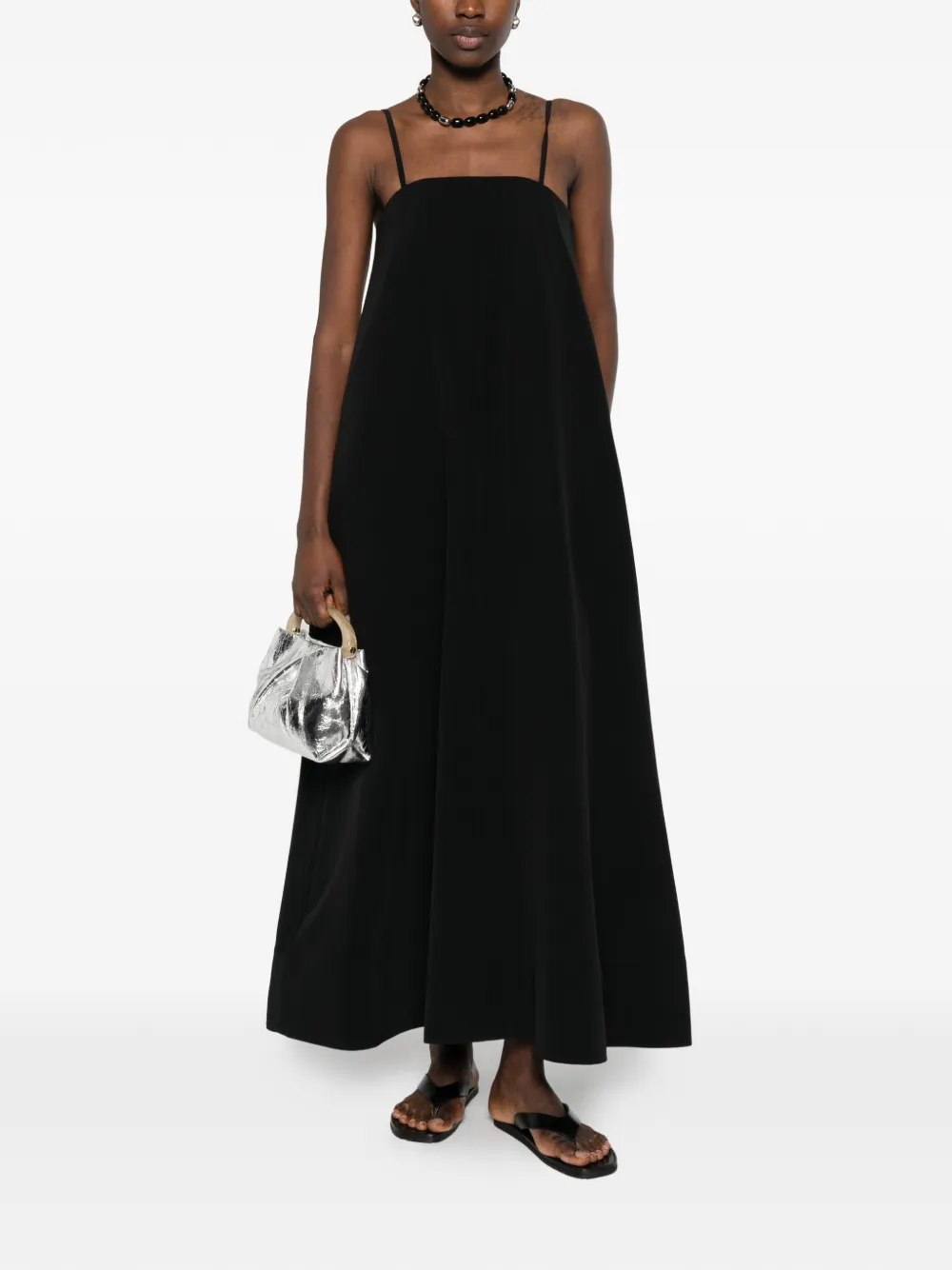  Joseph Banna Spaghetti-strap Midi Dress - Black 