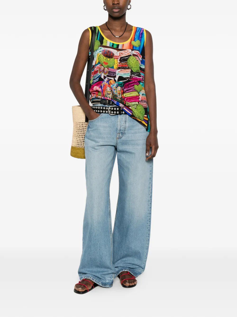 Cactus Printed Tank Top
