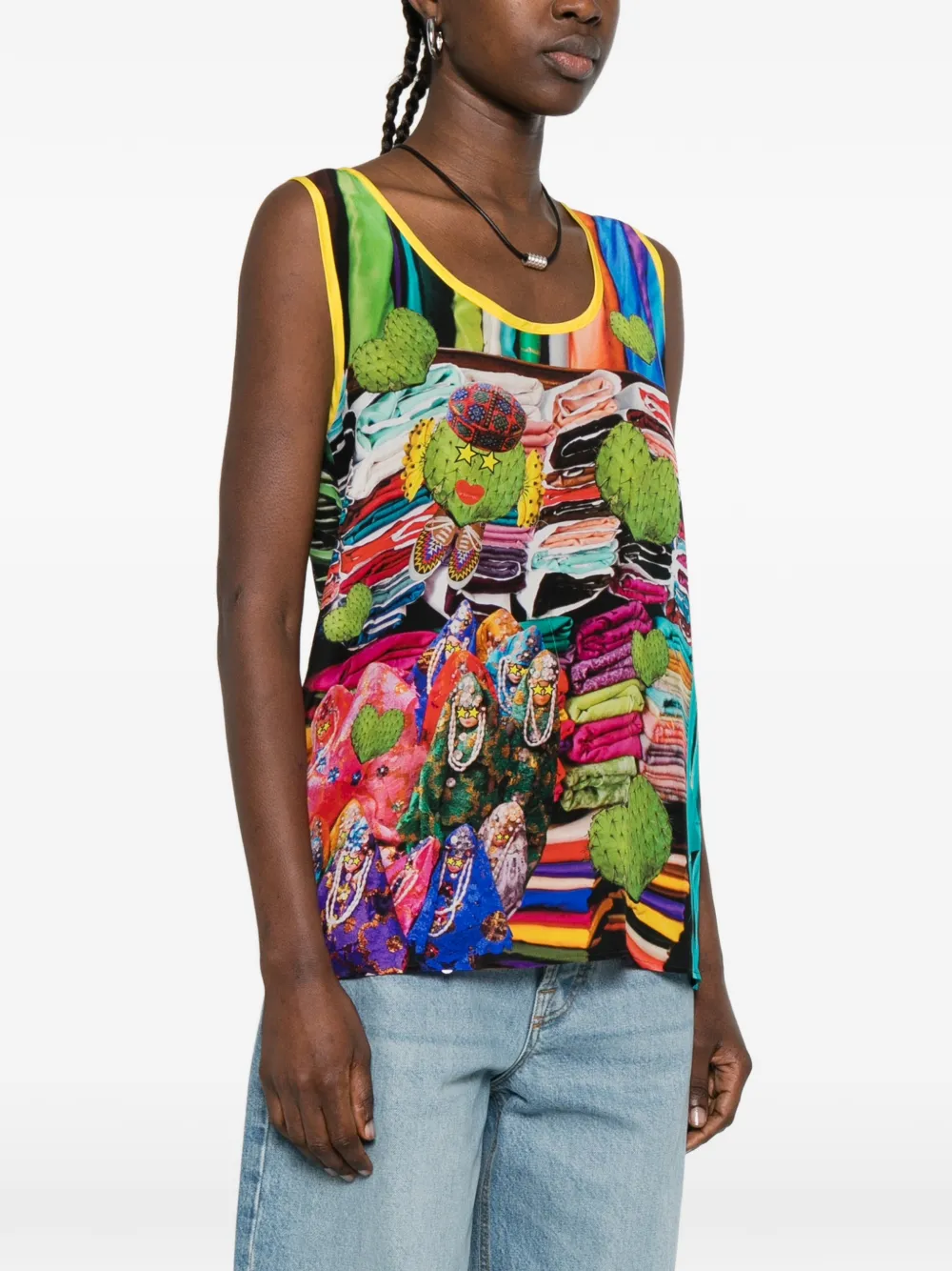 Cactus Printed Tank Top