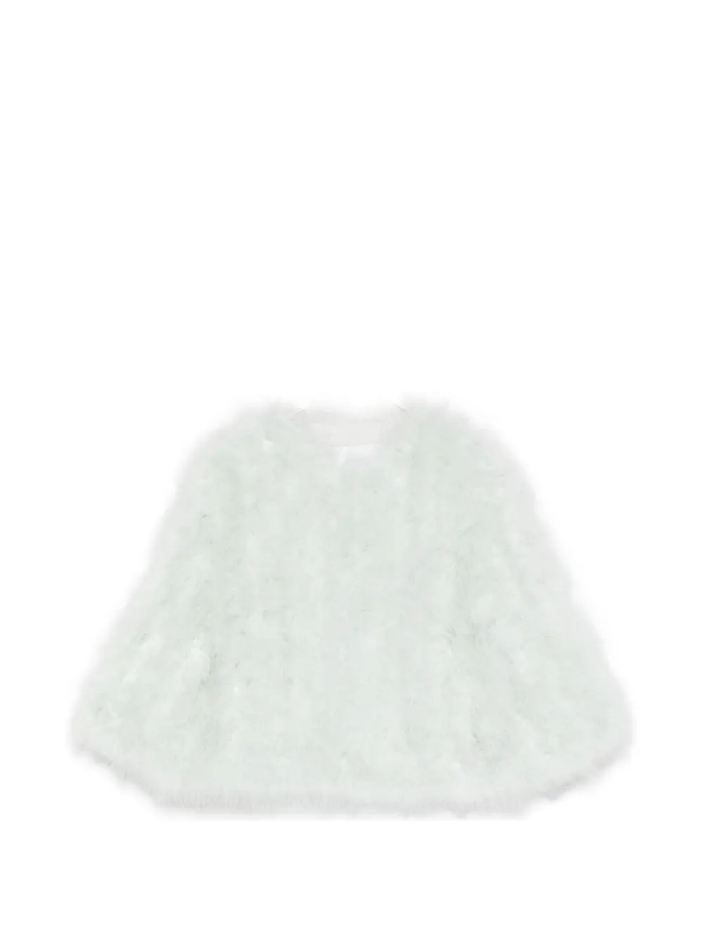 Yves Salomon round neck jacket - Verde