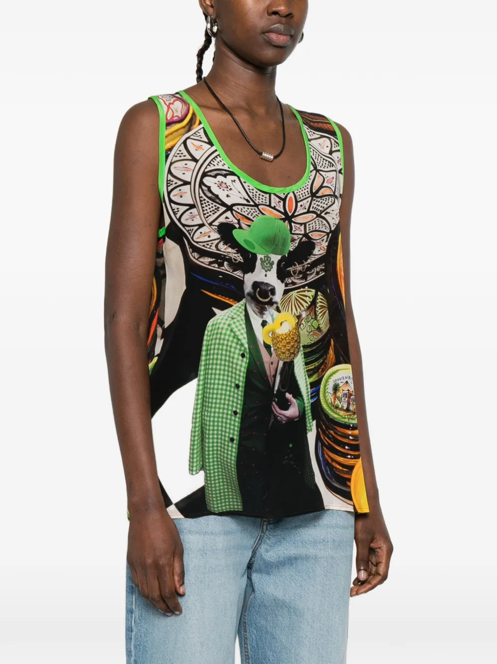 Cow Sleeveless Tank Top