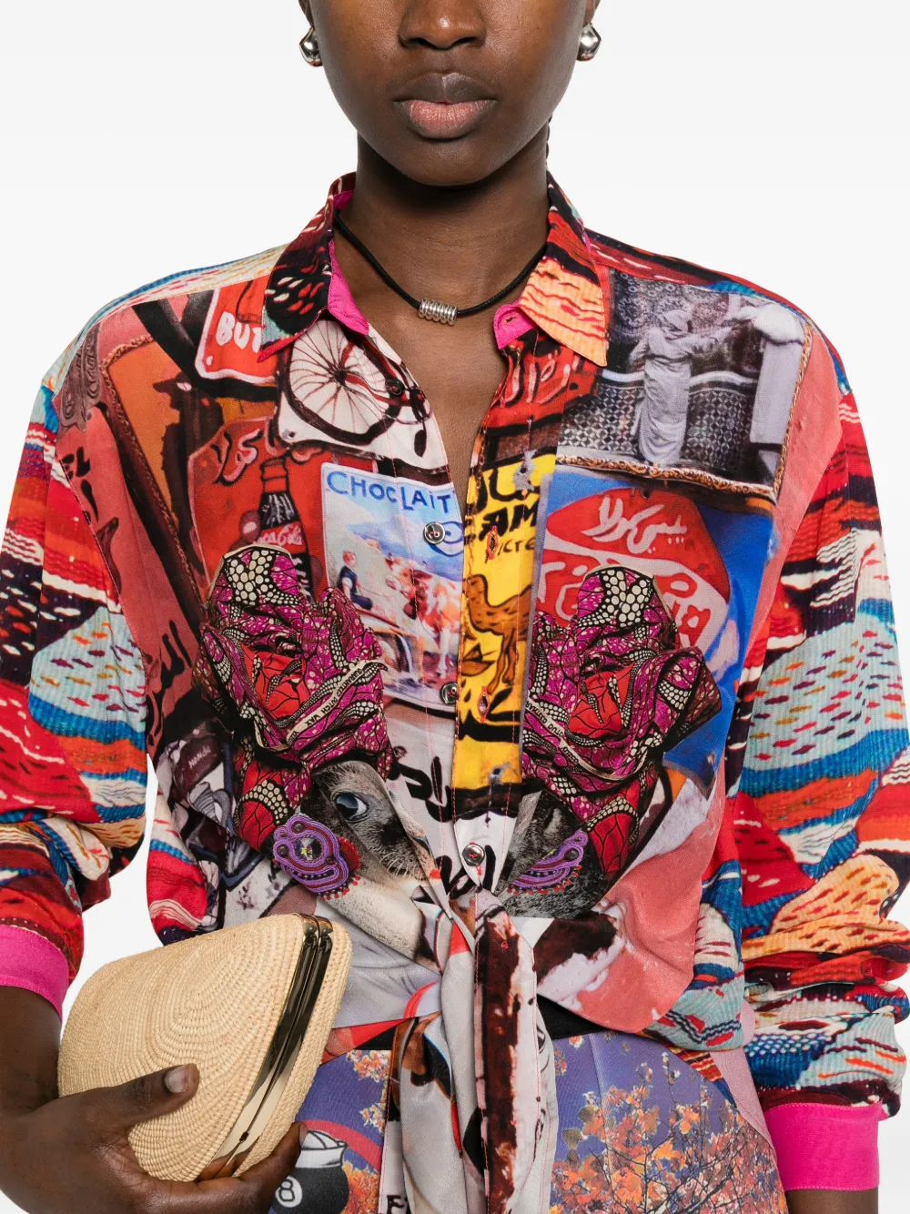 Fish Long-Sleeve Graphic-Print Shirt