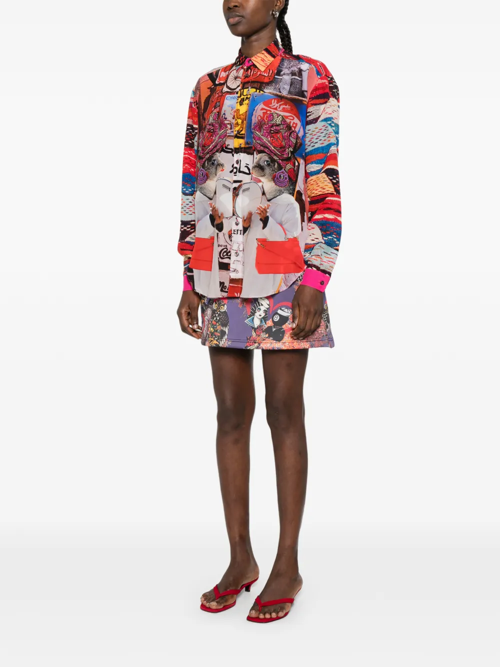 Fish Long-Sleeve Graphic-Print Shirt