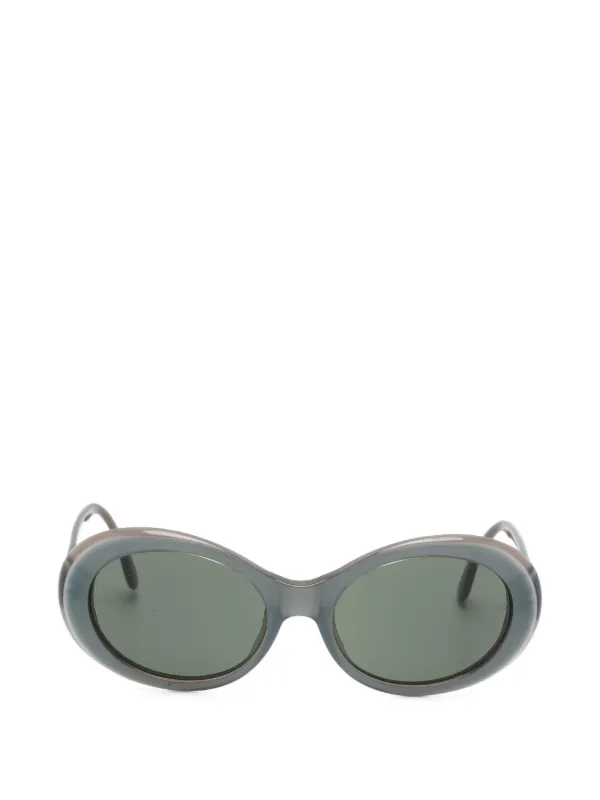 Giorgio Armani Pre-owned 1990s Oval-frame Sunglasses in Grey