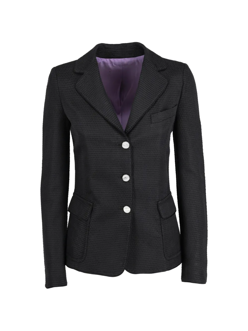 Fendi Pre-Owned textured front-button blazer - Nero