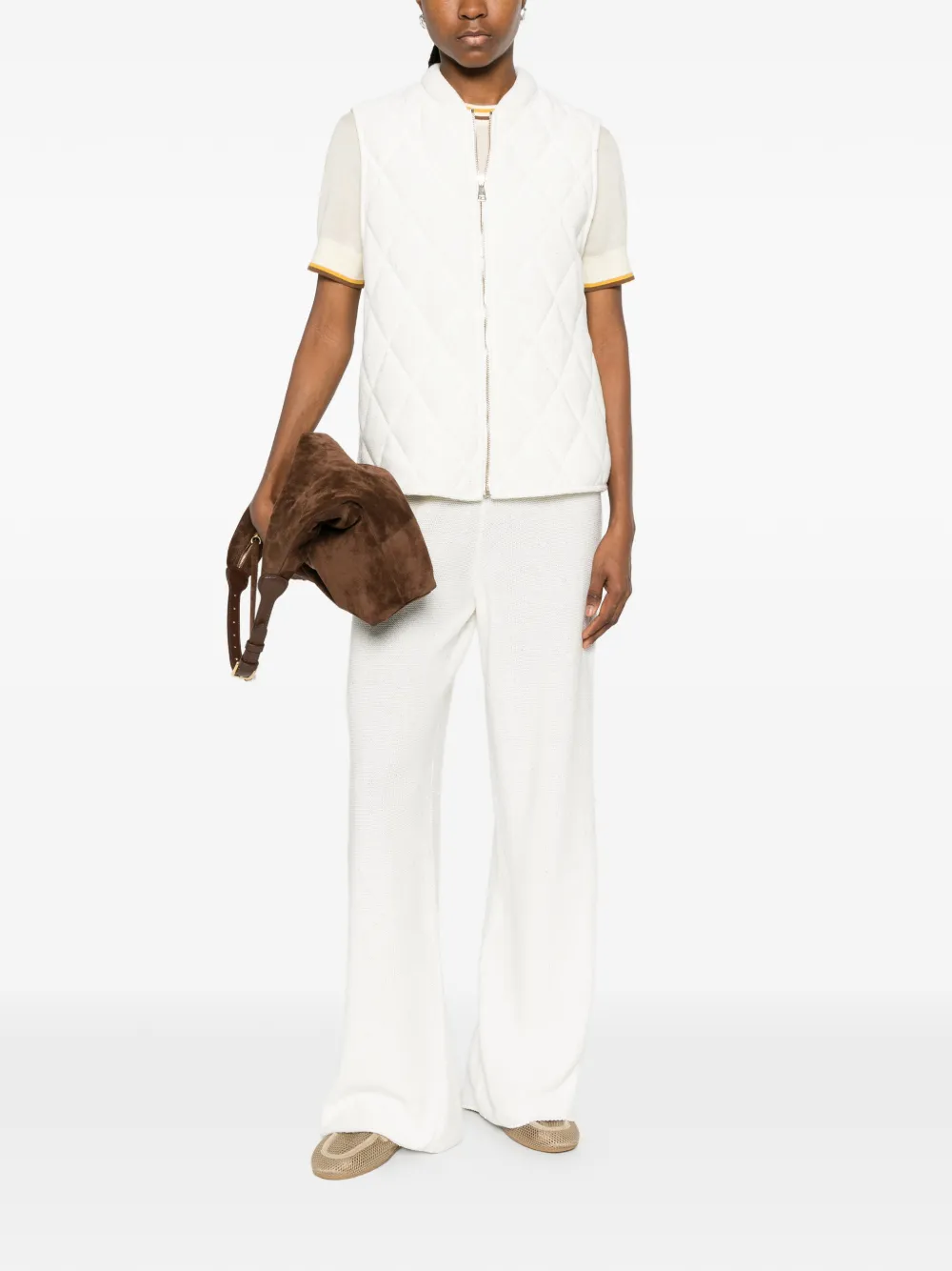 Fabiana Filippi Gebreide broek Wit