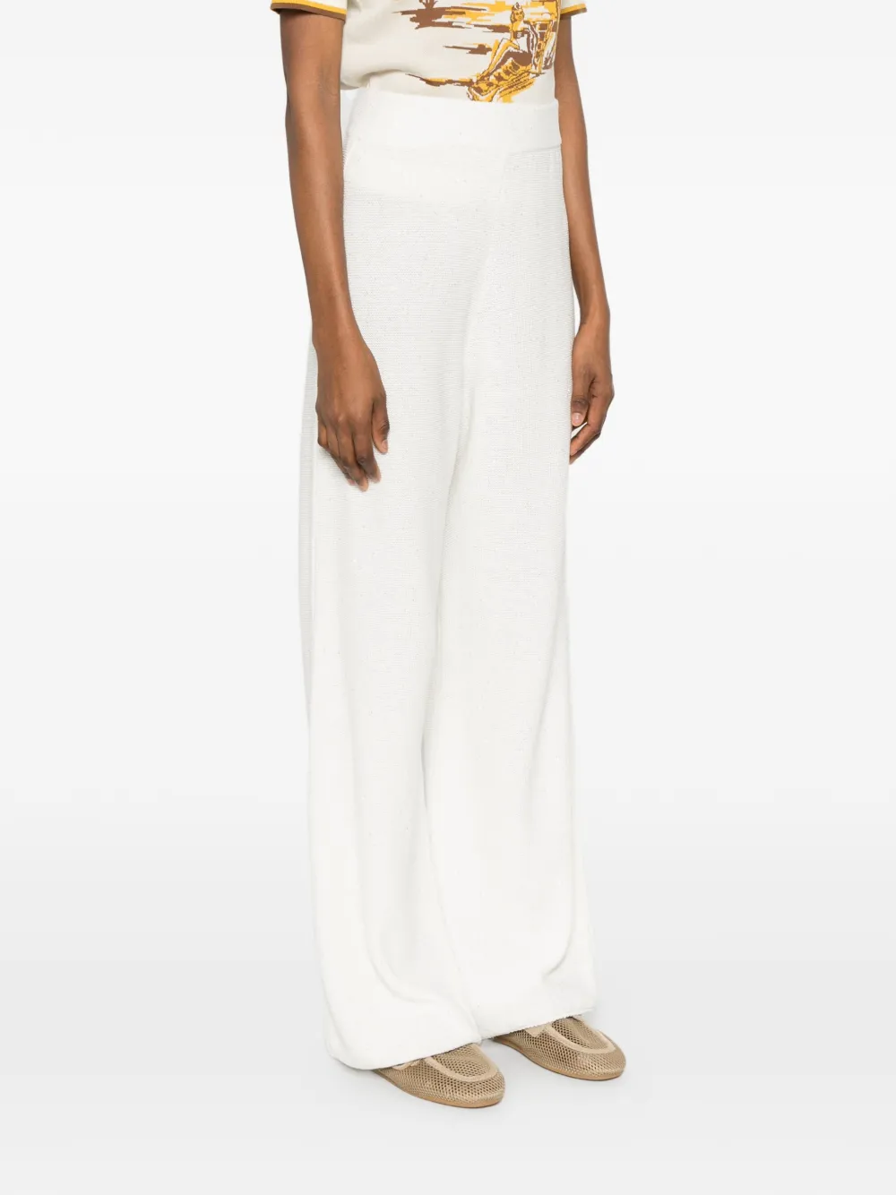 Fabiana Filippi Gebreide broek Wit