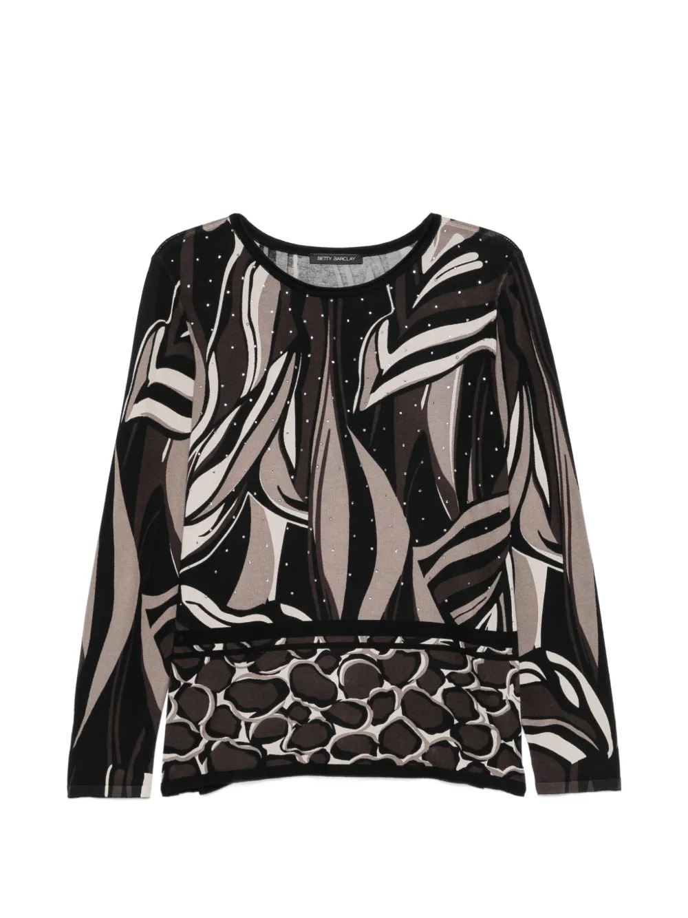 Betty Barclay crystal-embellished sweater - Schwarz