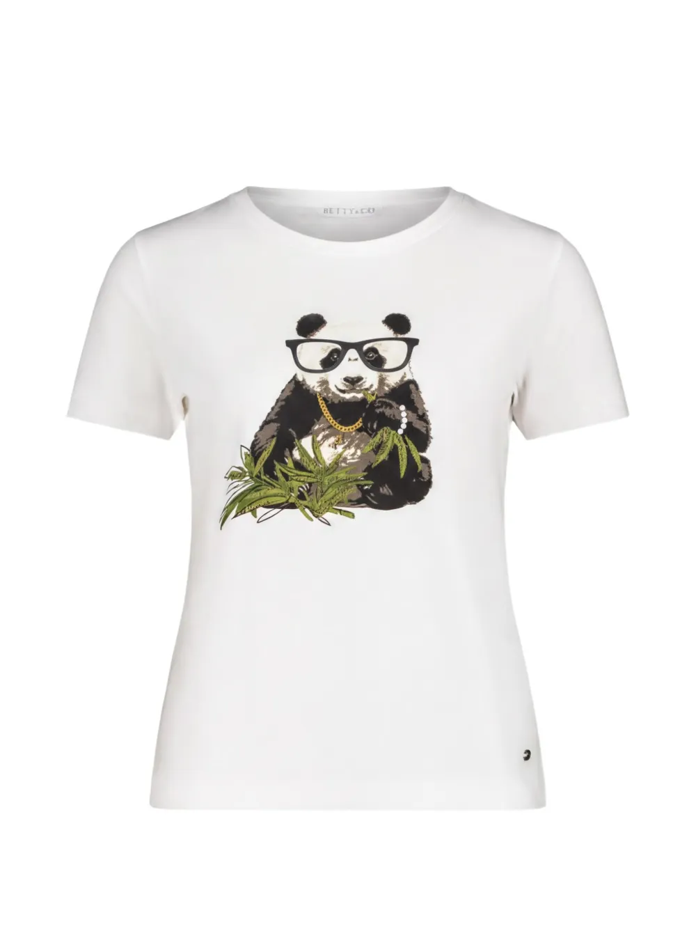 BETTY & CO panda-print crew-neck T-shirt