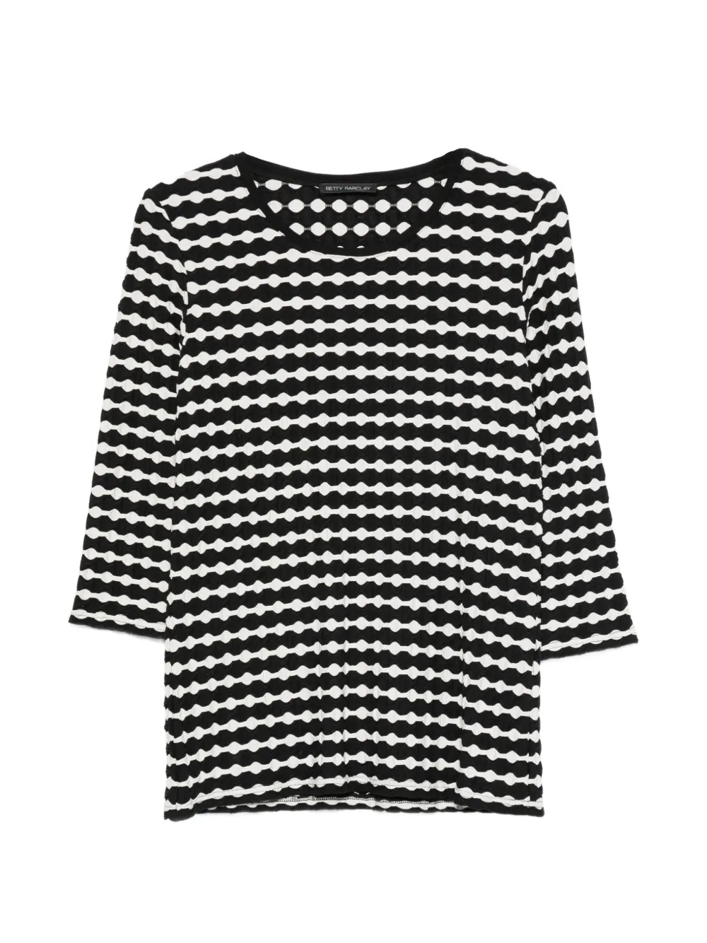 Betty Barclay striped-pattern T-shirt - Nero