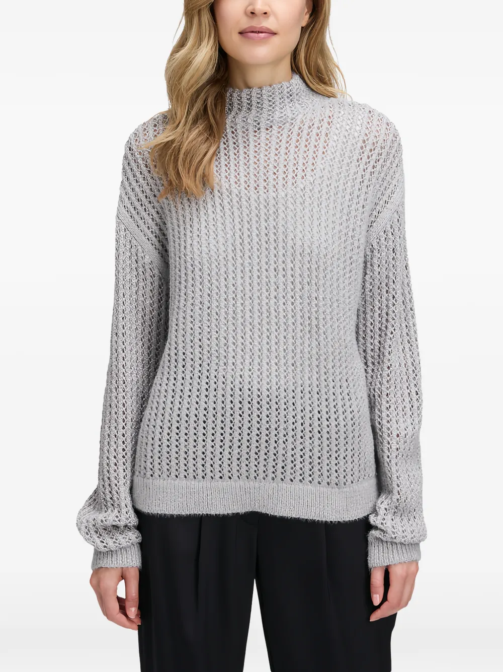  Betty Barclay Hight-neck Sweater - Grey 