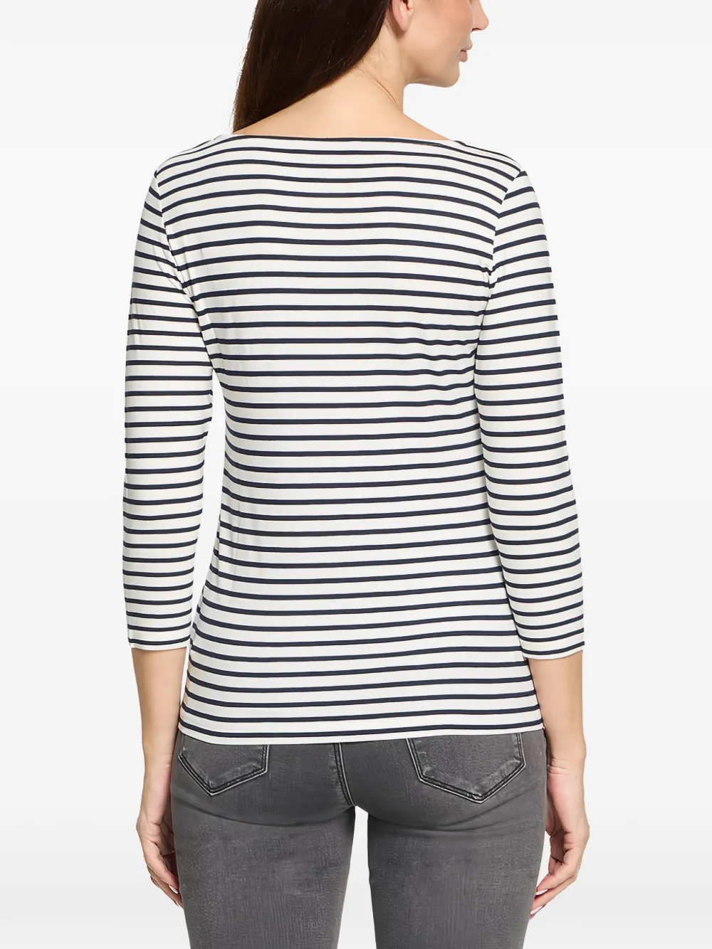 Betty Barclay Gestreepte top met cropped mouwen Wit
