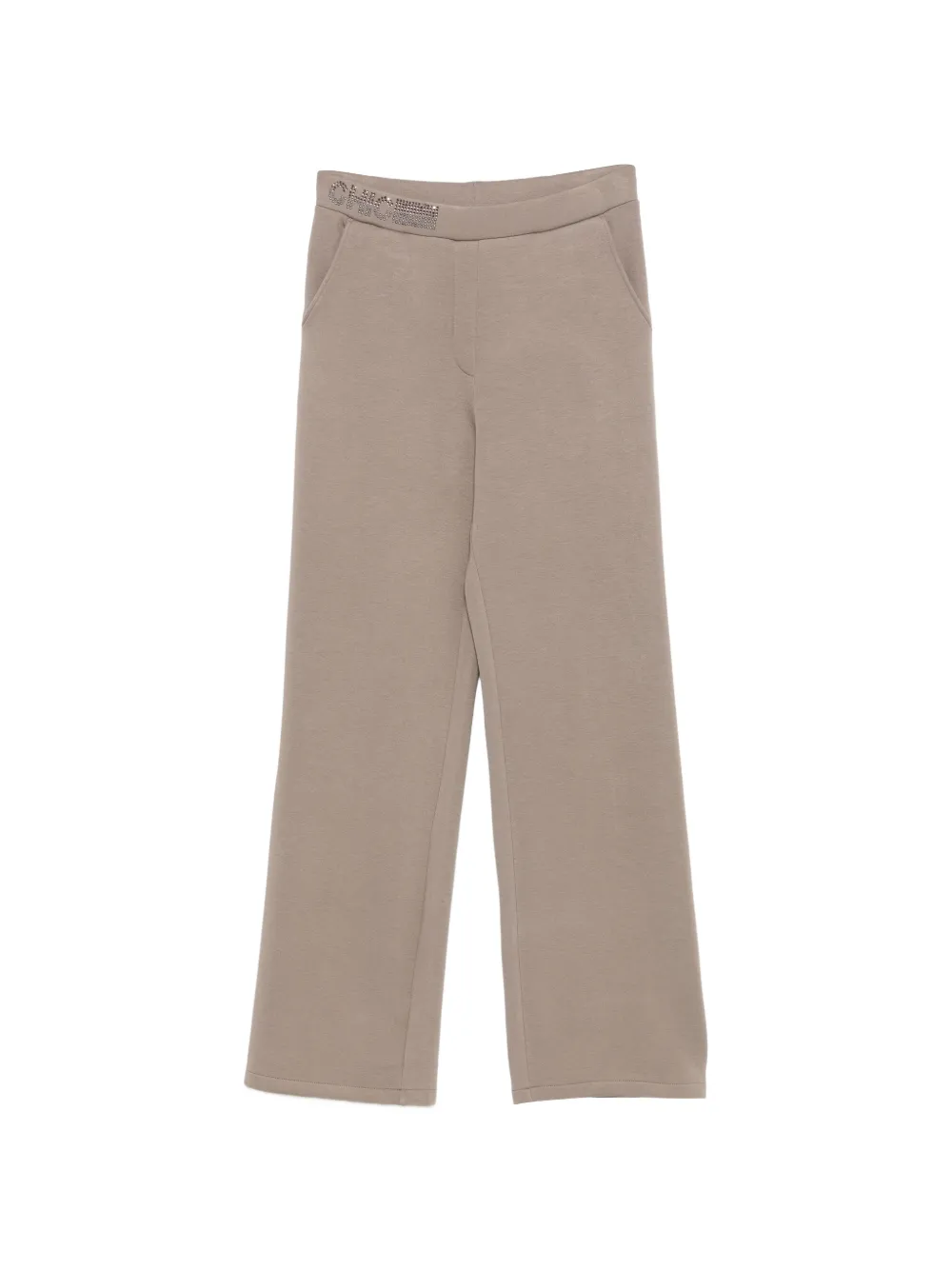 Betty Barclay crystal-embellished wide-leg trousers - Marrone