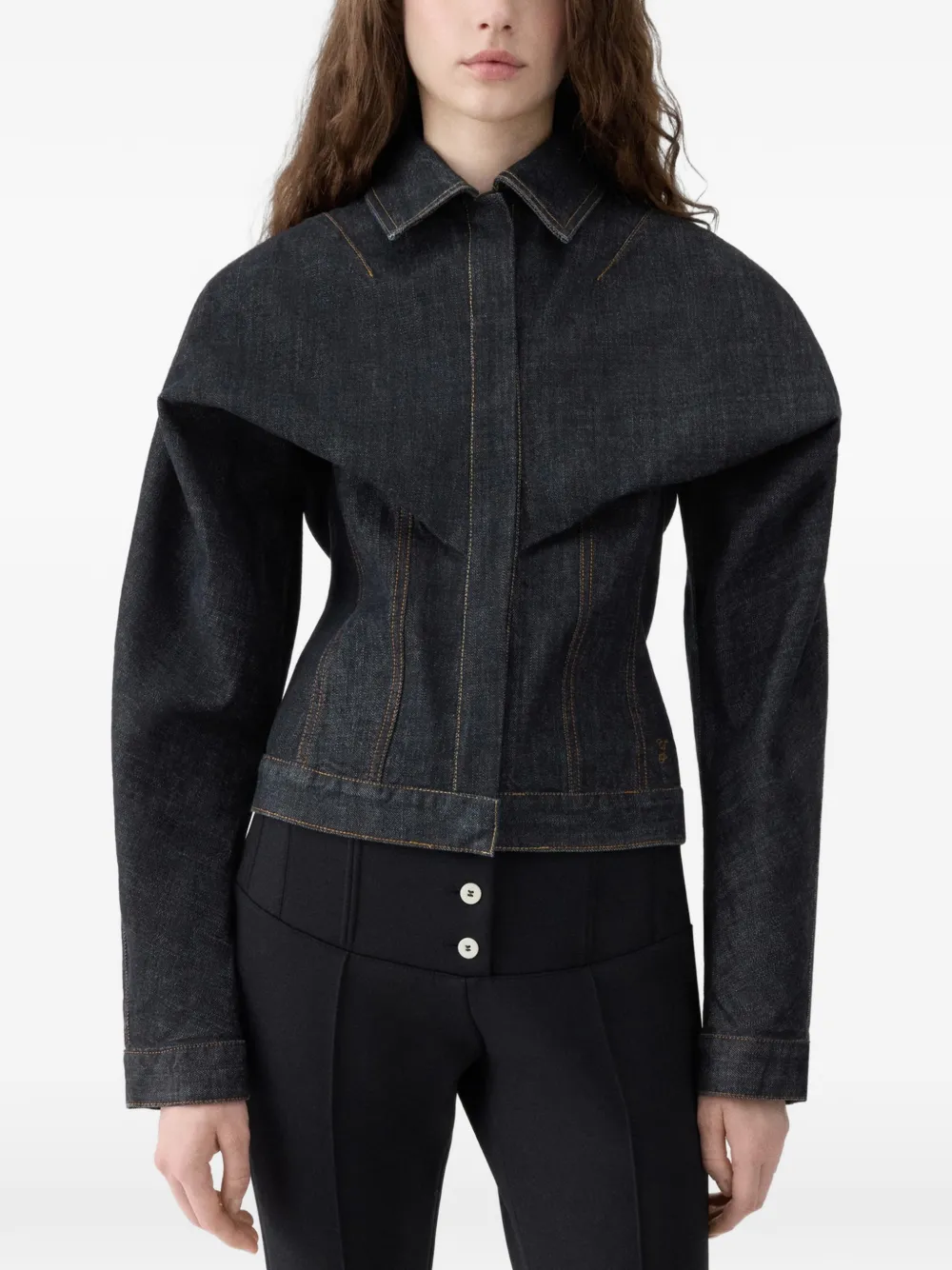  Jacquemus Buttoned Cotton Jacket - Blue 