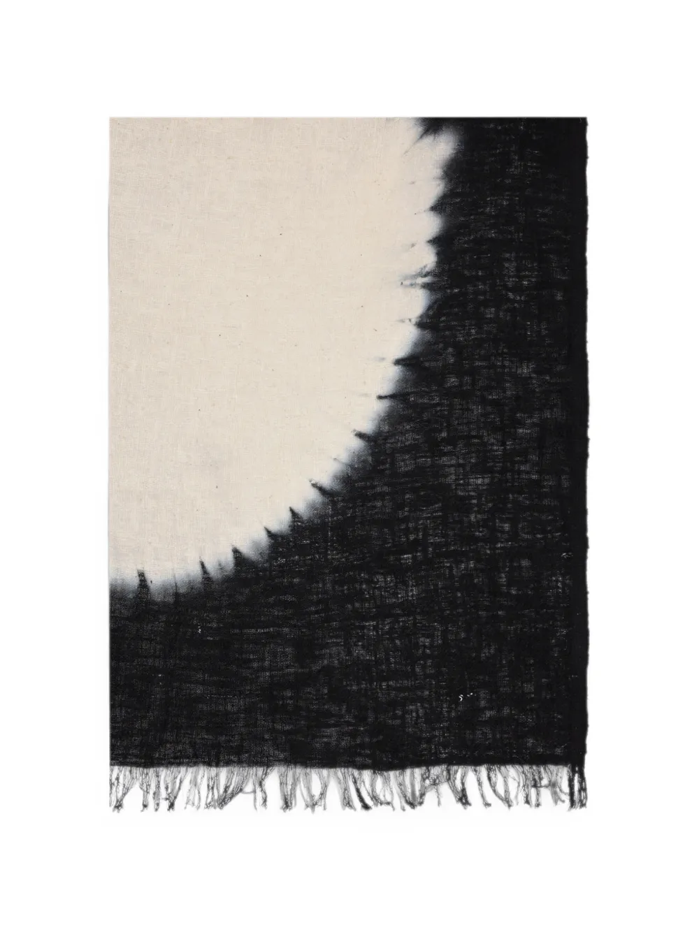 Yohji Yamamoto polka-dot frayed scarf - Schwarz