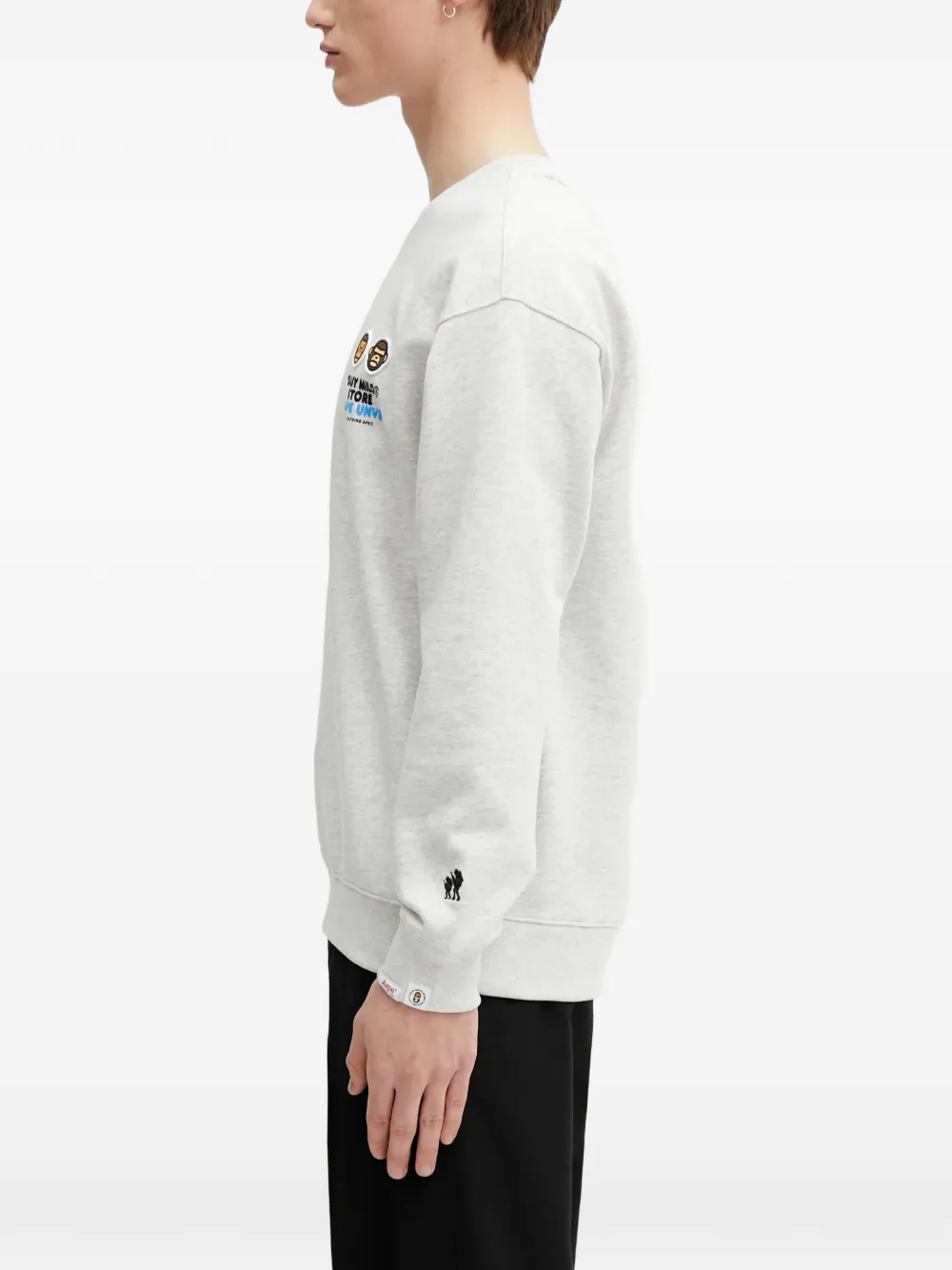 AAPE BY *A BATHING APE x Baby Milo Store AAPEUNVS sweater met logopatch Grijs