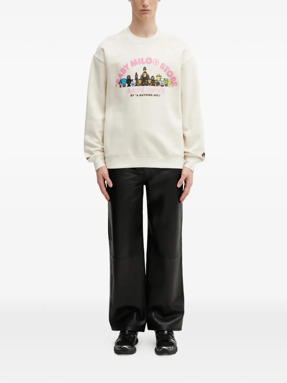 AAPE BY *A BATHING APE x Baby Milo Store AAPEUNVS sweater met ronde hals Beige
