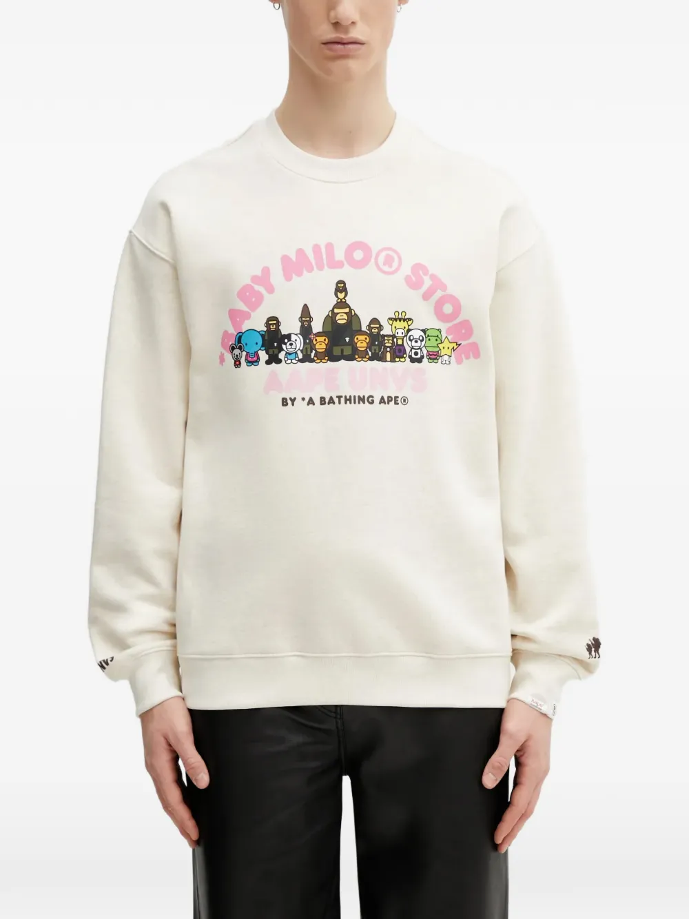 AAPE BY *A BATHING APE® x Baby Milo Store Felpa girocollo AAPEUNVS - Toni neutri