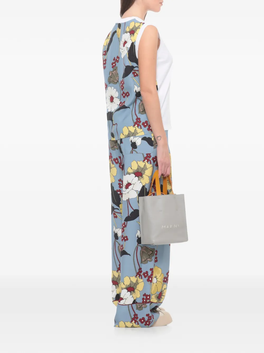Marni Mouwloos T-shirt Wit